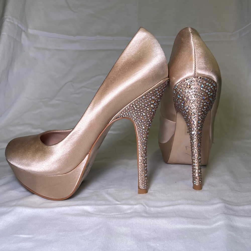 Steve Madden satin & sparkle stilettos